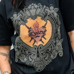 Blue Banana Heart & Swords T-Shirt (Black)