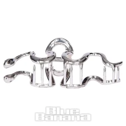 Blue Banana Large Snake Hair Clip (Silver)