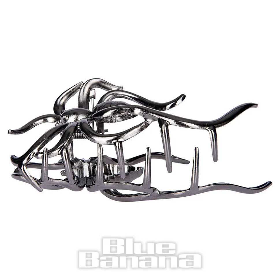Blue Banana Large Spider Hair Clip (Black)