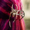 Blue Banana Large Spider Hair Clip (Silver)