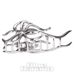 Blue Banana Large Spider Hair Clip (Silver)