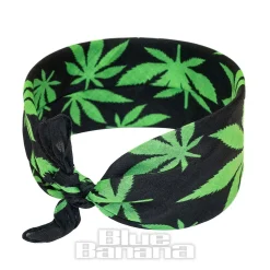 Blue Banana Leaf Bandana (Black/Green)