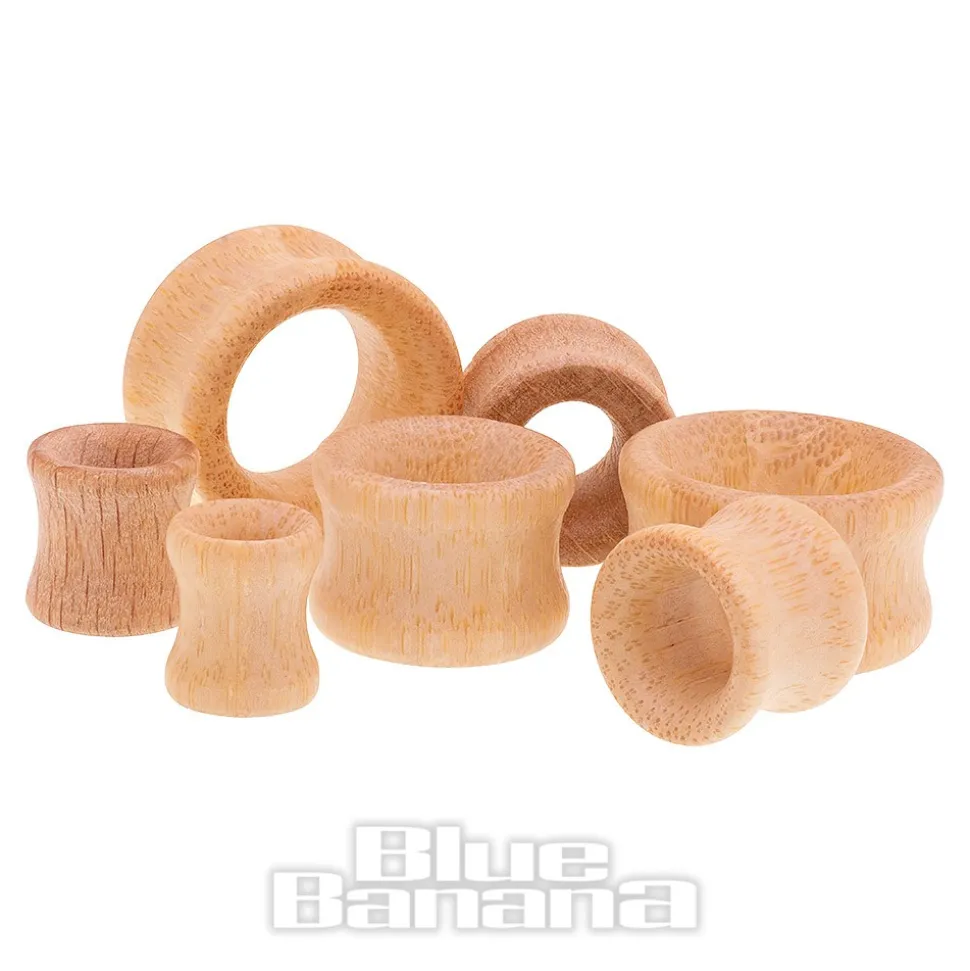 Blue Banana Light Beech Wood Flesh Tunnel 8-25mm (Brown)