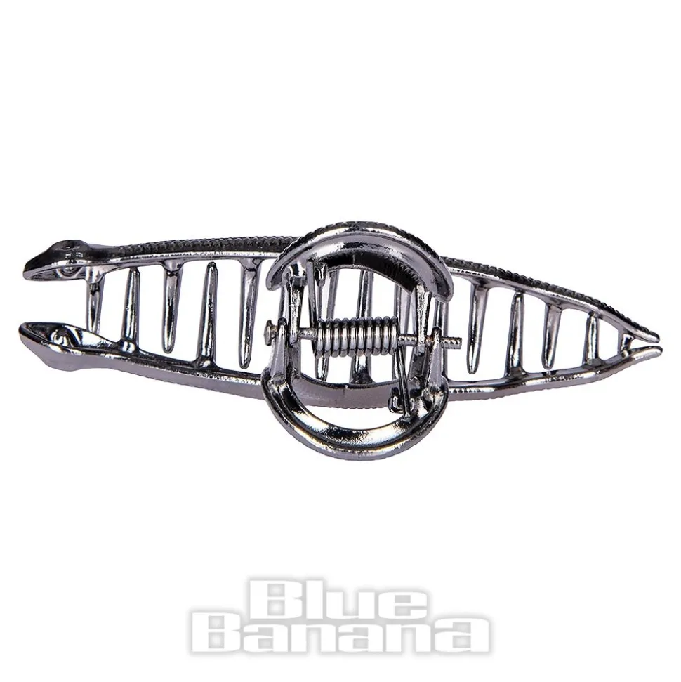 Blue Banana Mini Snake Hair Clip (Black)