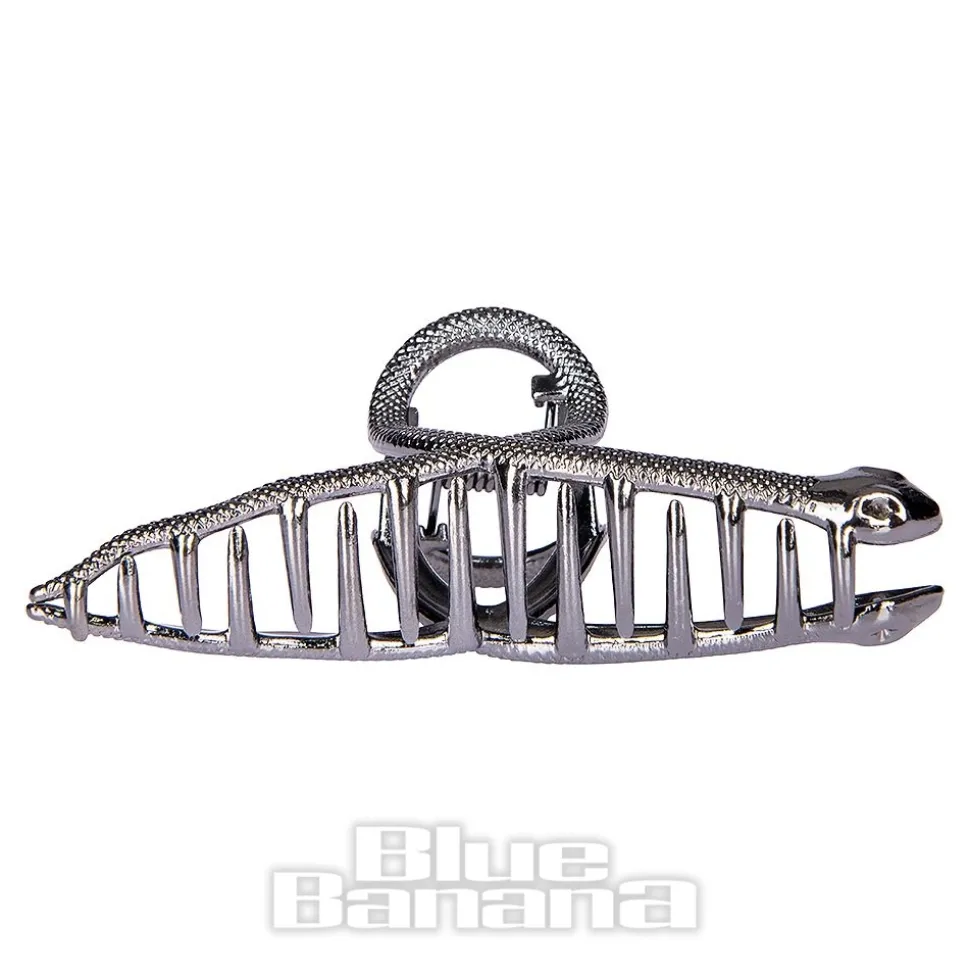Blue Banana Mini Snake Hair Clip (Black)