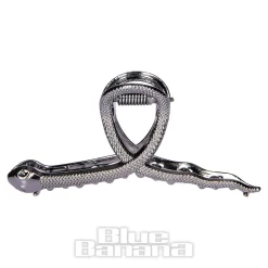 Blue Banana Mini Snake Hair Clip (Black)