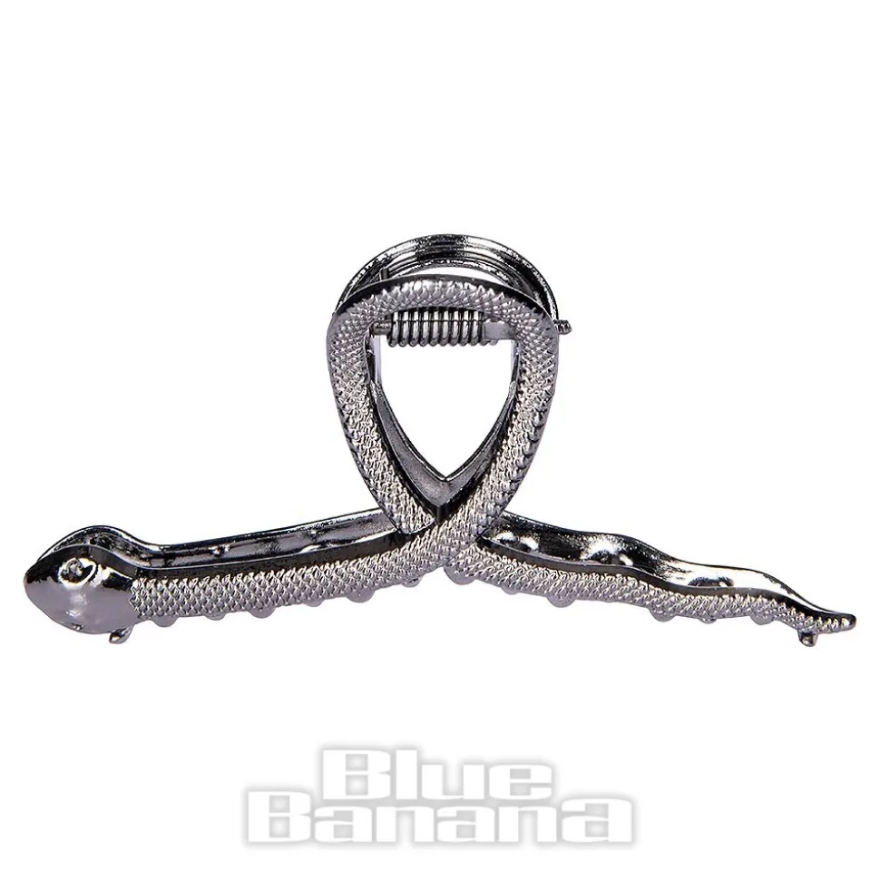 Blue Banana Mini Snake Hair Clip (Black)