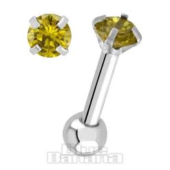 Blue Banana 1.2mm Amber Jewel Tragus Bar (4mm)