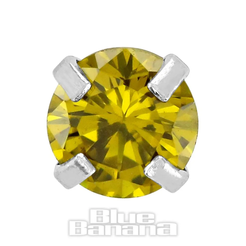Blue Banana 1.2mm Amber Jewel Tragus Bar (4mm)