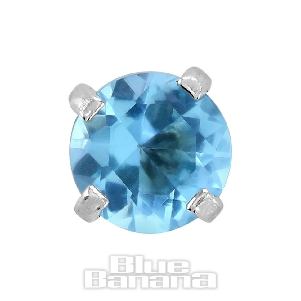 Blue Banana 1.2mm Aqua Jewel Tragus Bar (4mm)