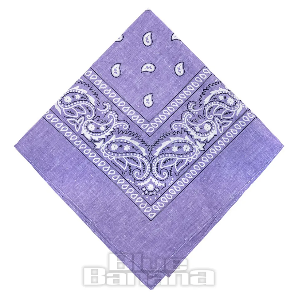Blue Banana Paisley Bandana (Purple)