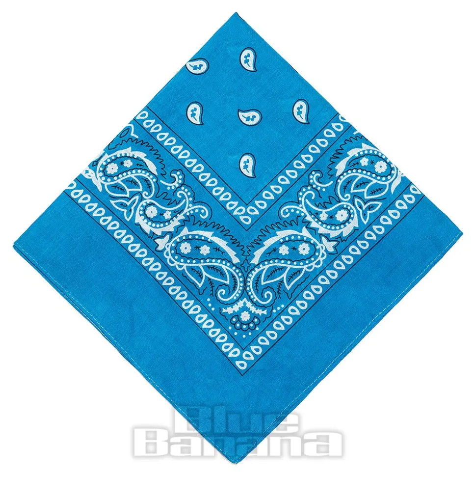 Blue Banana Paisley Bandana (Turquoise)