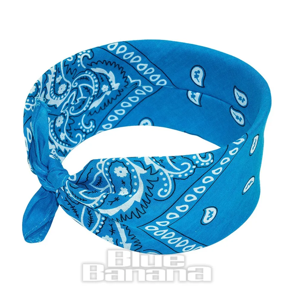 Blue Banana Paisley Bandana (Turquoise)