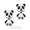 Blue Banana Panda Earrings (Black/White)
