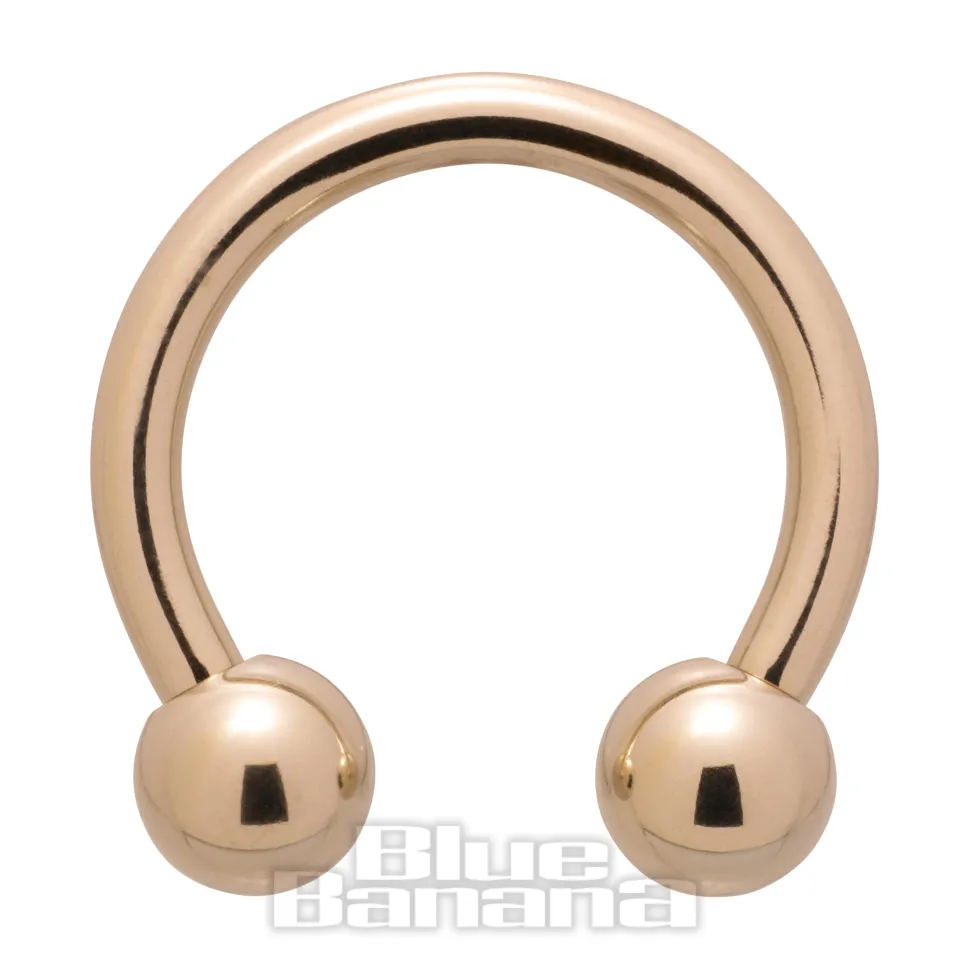 Blue Banana Plasma Gold Circular Barbell (Gold)