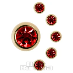 Blue Banana Plasma Gold 5mm Jewelled Ball (Siam)