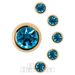 Blue Banana Plasma Gold 5mm Jewelled Ball (Zircon)