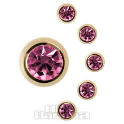 Blue Banana Plasma Gold 5mm Jewelled Ball (Rose)
