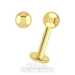 Blue Banana Plasma Gold 1.6mm Labret (Gold)