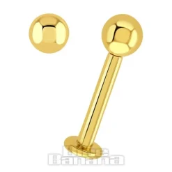 Blue Banana Plasma Gold 1.6mm Labret (Gold)