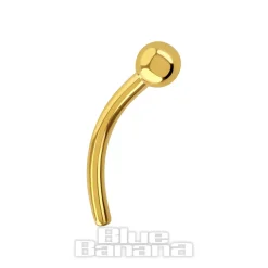 Blue Banana Plasma Gold Threadless Curved Bar (Gold)