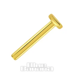 Blue Banana Plasma Gold Threadless Labret Base (Gold)