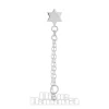 Blue Banana Plasma Gold 1.2 x 8mm Star Chain Threadless Labret (Gold)