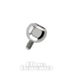 Blue Banana Polished Titanium 3mm Jewelled Ball (Jet Black)
