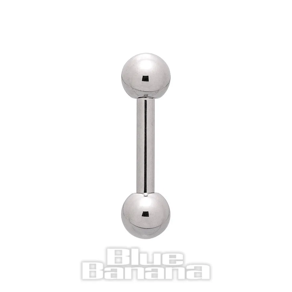 Blue Banana Polished Titanium 1.2mm Barbell (Silver)