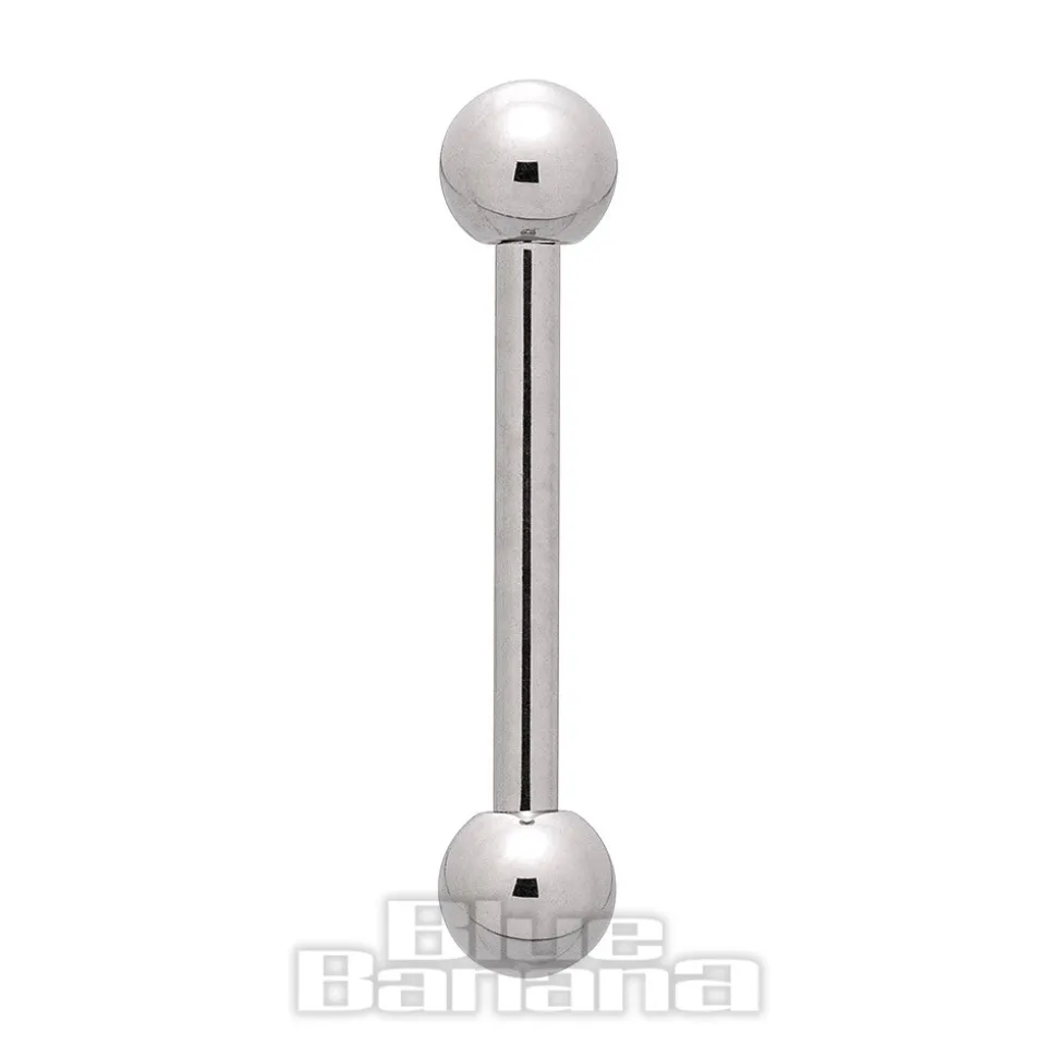 Blue Banana Polished Titanium 1.2mm Barbell (Silver)