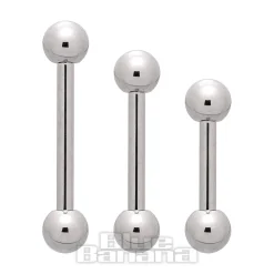 Blue Banana Polished Titanium 1.2mm Barbell (Silver)