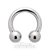 Blue Banana Polished Titanium Circular Barbell (Silver)