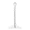 Blue Banana Polished Titanium 1.2 x 8mm Diamond Chain Threadless Labret (Silver)