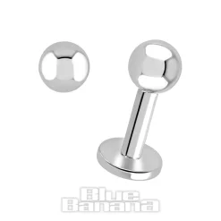 Blue Banana Polished Titanium 1.6mm Labret (Silver)