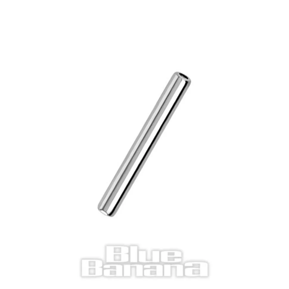 Blue Banana Polished Titanium 1.2 X 10mm Threadless Barbell (Silver)