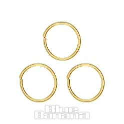 Blue Banana Pvd Gold 3 Pack Assorted Seamless Nose Ring (Gold)