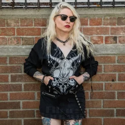 Blue Banana Ram & Skulls Hoodie (Black)