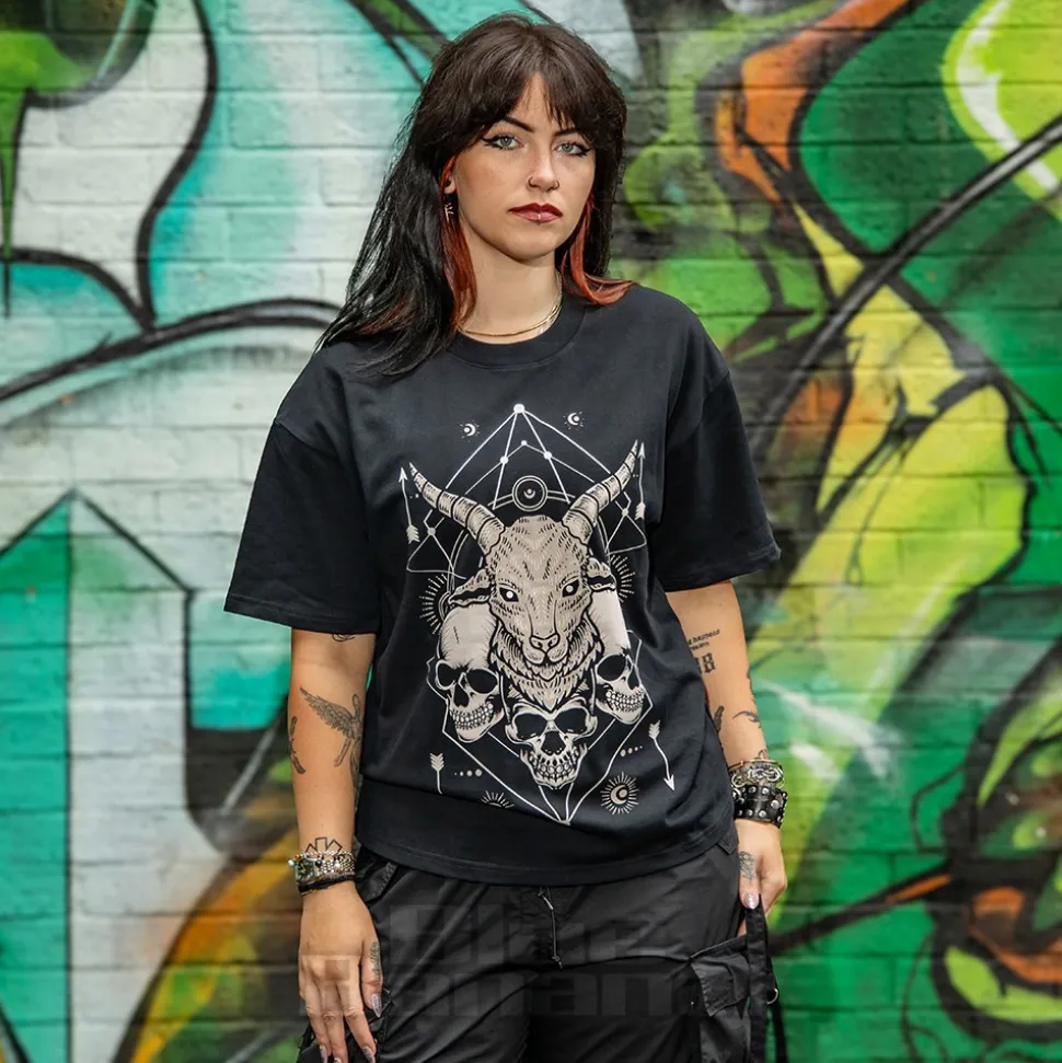 Blue Banana Ram & Skulls T-Shirt (Black)