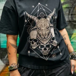 Blue Banana Ram & Skulls T-Shirt (Black)