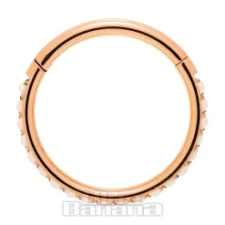 Blue Banana Rose Gold 1.2mm Hinged Segment Ring (Opal)