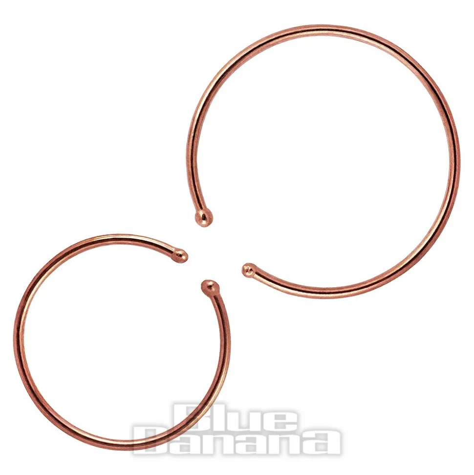 Blue Banana Rose Gold 0.8mm Open Ring (Rose Gold)