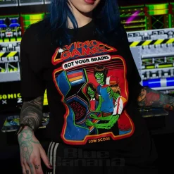 Blue Banana Rot Your Brains T-Shirt (Black)