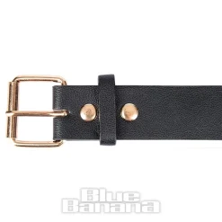 Blue Banana 3 Row Studded Belt (Black/Rose Gold)