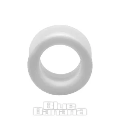 Blue Banana Silicone Eyelet Flesh Tunnel 10-34mm (White)
