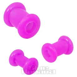 Blue Banana Silicone Flesh Tunnel 3-22mm (Purple)