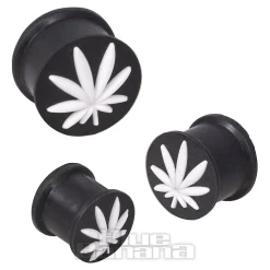 Blue Banana Silicone Leaf Plug 6-20mm (Black/White)