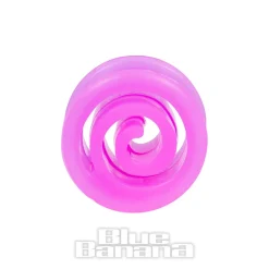Blue Banana Silicone Spiral Flesh Tunnel 6-16mm (Purple)