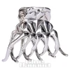 Blue Banana Skeleton Hand Grip Hair Clip (Silver)