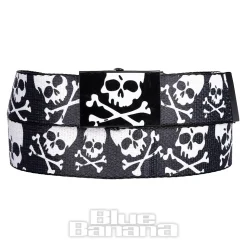 Blue Banana Skull & Crossbones Belt (Black)