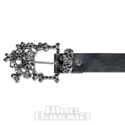Blue Banana Skull End Studs Belt (Black)